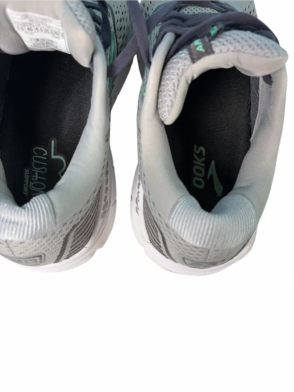 Brooks Ariel 20 Running Shoes Women Size 8.5 Gray Green Comfort Cushion Sneakers